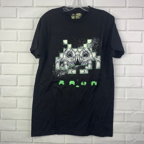 Tee Villain tshirt Cthulu Space Invaders mashup nerd geek ringspun medium unisex - Picture 5 of 5